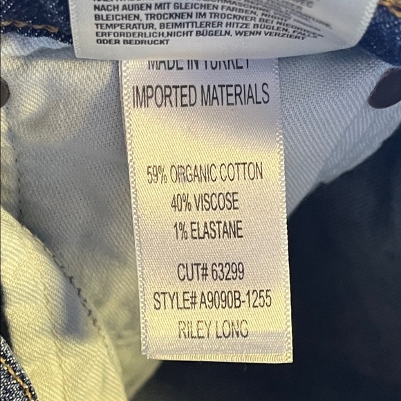 Agolde Riley Long Skinny Jeans - Dark Blue sz 27 - Picture 10 of 10